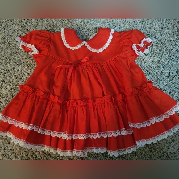 Bryan Dresses Vintage Bryan Red Lace Dress Made In Usa Poshmark